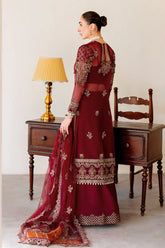 Back view of Ramsha H-504 with sequins and tassels on organza